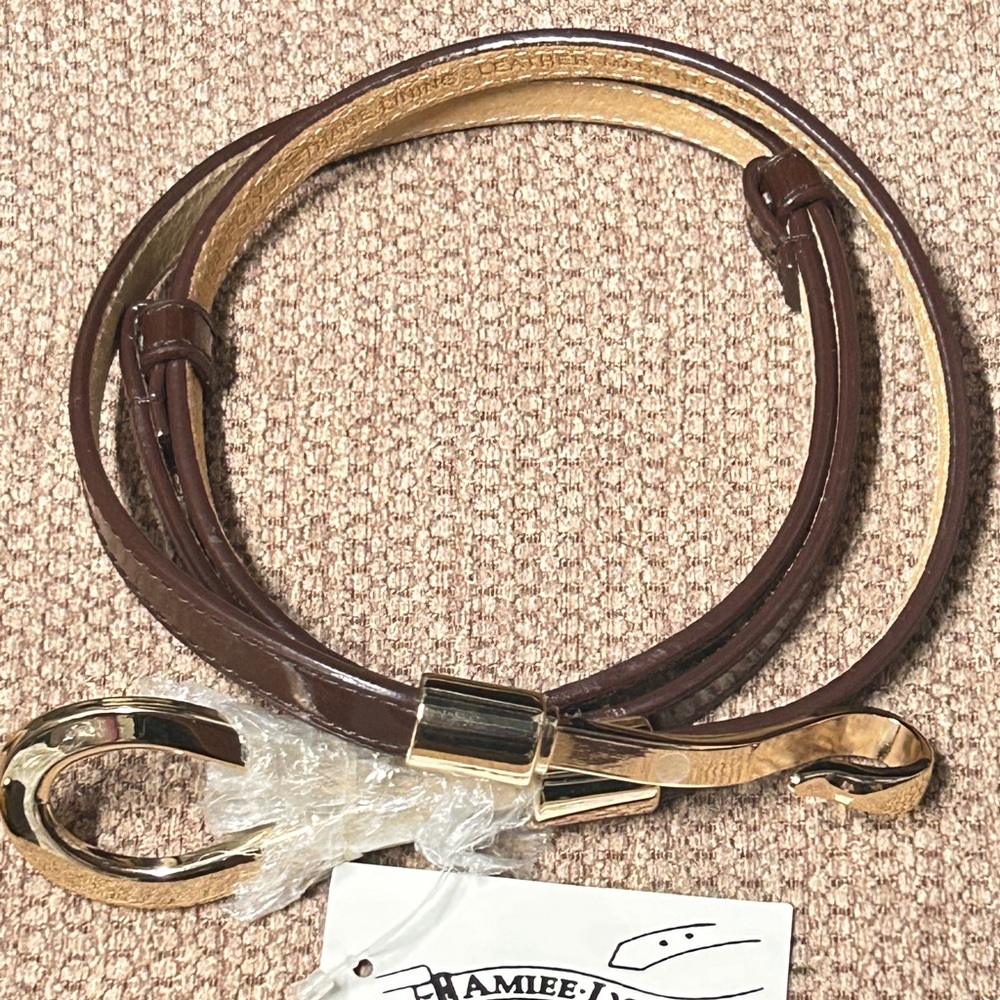 Aimee Lynn Shiney Dark Brown with Golf Accents Measured 44 Max